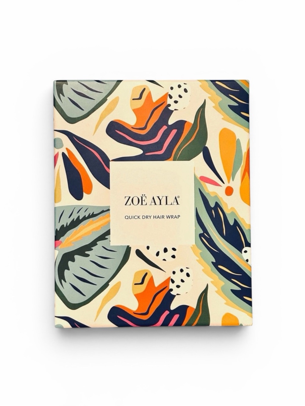 NIB Zoe Ayla “The Tropic Like It's Hot” Quick Dry Hair Wrap Botanical Print